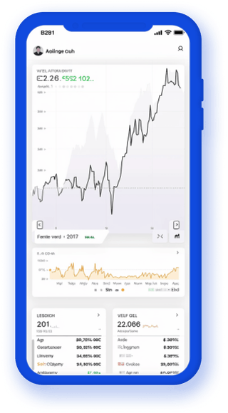 Aplicación móvil de seguimiento de cartera que presenta datos de criptomonedas en tiempo real